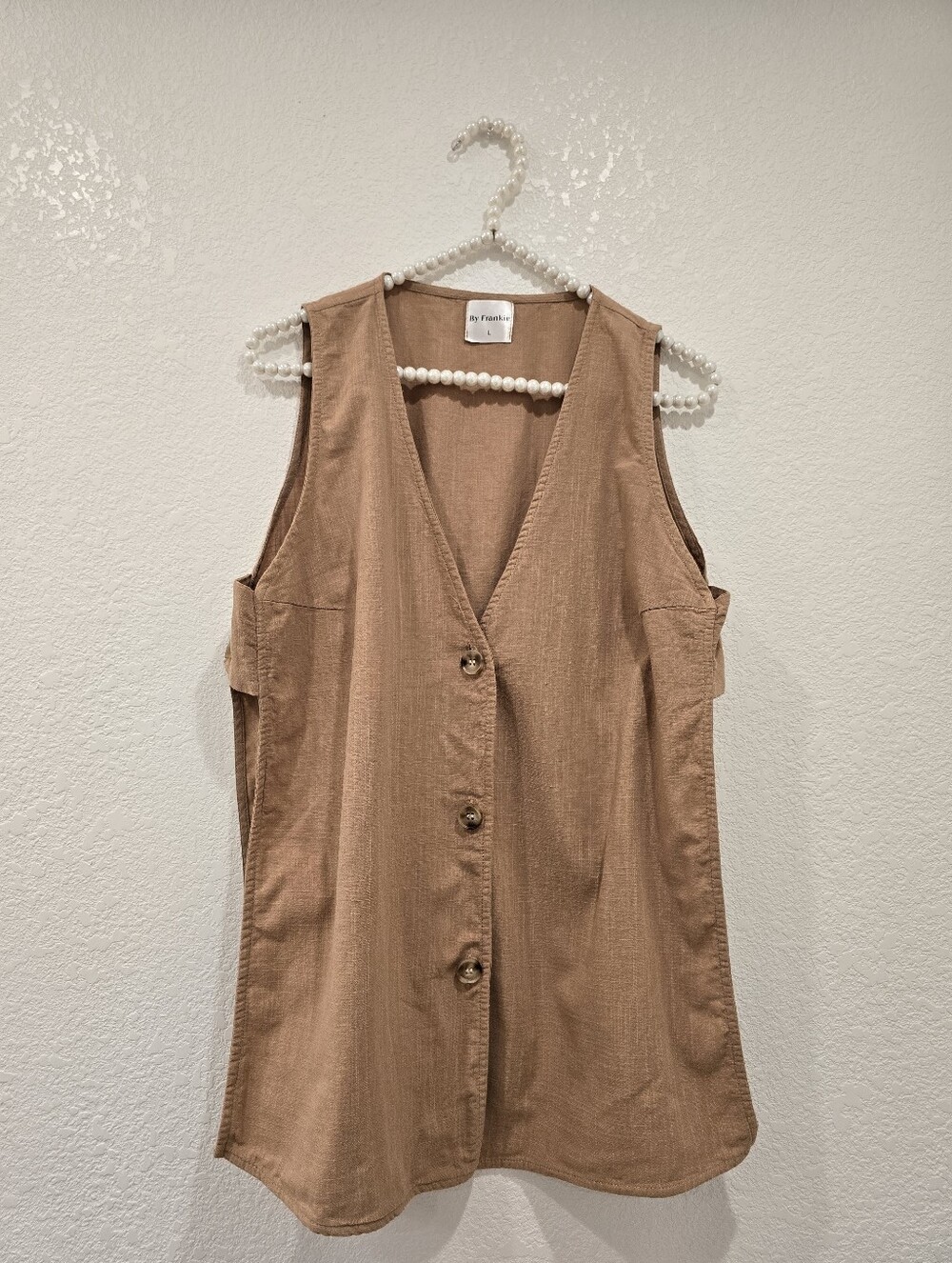 Milly Open Cotton Vest Shirt By Frankie L